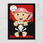 Yaarr! Een meisje. Briefkaart (Voorkant)