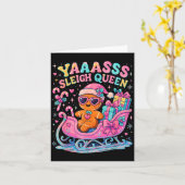 Yaas Sleigh Queen Cute Gingerbread Christmas Tee Kaart (Gele Bloem)