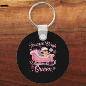 Yaas Sleigh Queen Sleigh Girl Matching Christmas  Sleutelhanger (Voorkant)