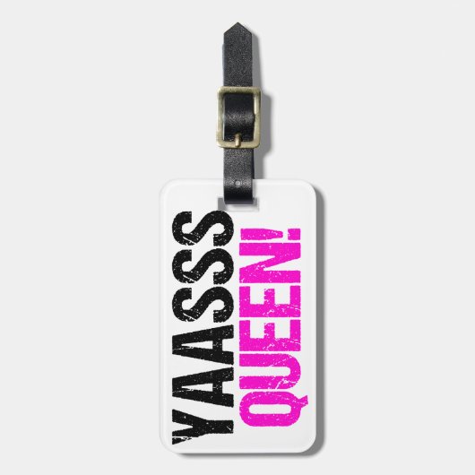 Yaasss Queen Bagagelabel (Voorkant verticaal)