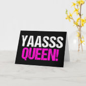 Yaasss Queen Kaart (Gele Bloem)