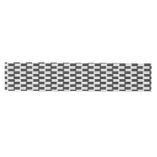 Yabane Black en White Geometric Pattern Medium Tafelloper (Horizontaal)