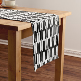 Yabane Black en White Geometric Pattern Medium Tafelloper