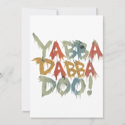 Yabba dabba doo! kaart (Voorkant)
