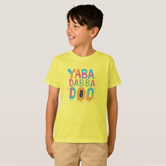 Yabba Dabba Doo! Multicolour Explosion T-shirt (Voorkant volledig)