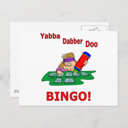 Yabba Dabber Doo - BINGO Briefkaart (Voorkant / Achterkant)