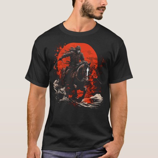 Yabusame Horseback Archery Samurai Warrior Japan A T-shirt (Voorkant)