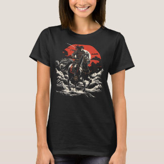 Yabusame Paardenboogschieten Japanse Samurai Warri T-shirt