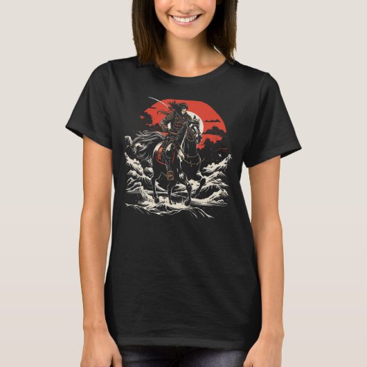 Yabusame Paardenboogschieten Japanse Samurai Warri T-shirt (Voorkant)