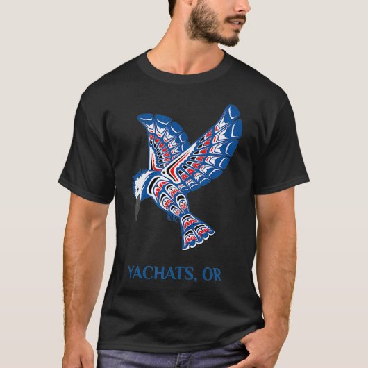 Yachats Oregon Native American Indian Kingfisher T-shirt (Voorkant)