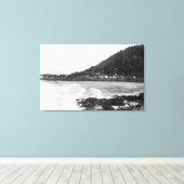 Yachats, oregon Town Uitzicht en Ocean Photography Canvas Afdruk (Insitu (Houten vloer))
