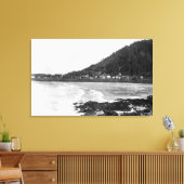 Yachats, oregon Town Uitzicht en Ocean Photography Canvas Afdruk (Insitu (Woonkamer))