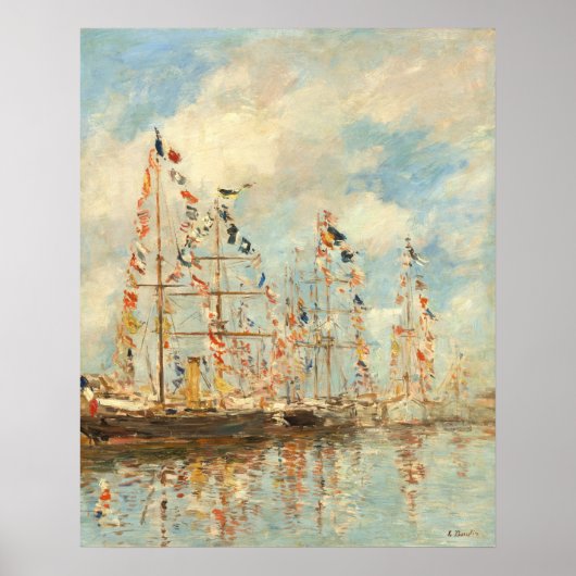 Yacht Basin - Eugène Boudin Fine Art Poster (Voorkant)