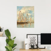 Yacht Basin - Eugène Boudin Fine Art Poster (Thuiskantoor)