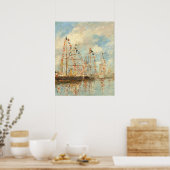 Yacht Basin - Eugène Boudin Fine Art Poster (Keuken)