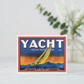 Yacht Brand Ventura County Lemons Crate La Briefkaart (Staand voorkant)