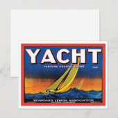 Yacht Brand Ventura County Lemons Crate La Briefkaart (Voorkant / Achterkant)