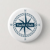 Yacht Club Badge Ronde Button 5,7 Cm (Voorkant)