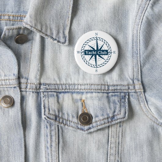 Yacht Club Badge Ronde Button 5,7 Cm (In situ)