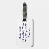 Yacht Club Bagagelabel (Achterkant verticaal)