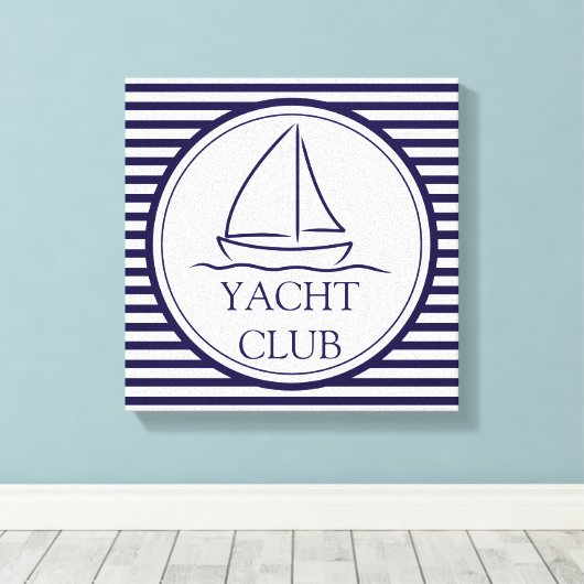 Yacht Club Canvas Afdruk (Insitu (Houten vloer))