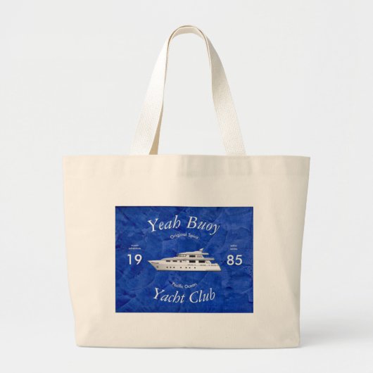 Yacht Club Ja Buoy Grote Tote Bag (Voorkant)