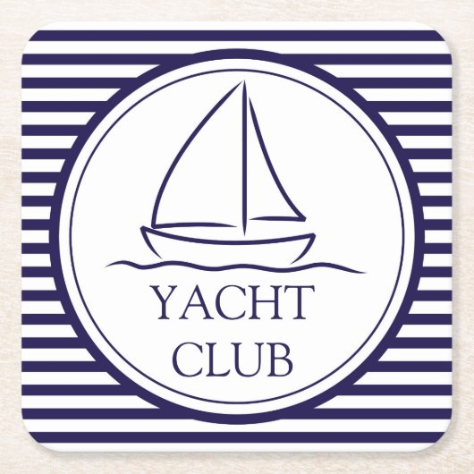 Yacht Club Kartonnen Onderzetters (Voorkant)
