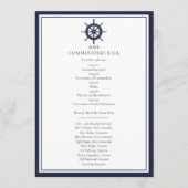 Yacht Club Menu Nautical Navy Blue Programma (Voorkant)