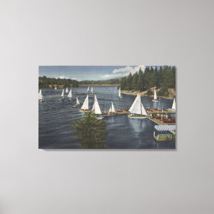 Yacht Club, Sailboot Race Canvas Afdruk