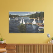 Yacht Club, Sailboot Race Canvas Afdruk (Insitu (Woonkamer))
