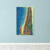 Yacht Harbour, The Palisades en Santa Monica Canvas Afdruk (Insitu (Houten vloer))