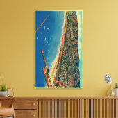 Yacht Harbour, The Palisades en Santa Monica Canvas Afdruk (Insitu (Woonkamer))
