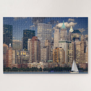 Yacht Hudson New York City Manhattan Skyline Veren Legpuzzel