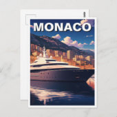 Yacht in Monaco Monte Carlo Europa Reizen Briefkaart (Voorkant / Achterkant)
