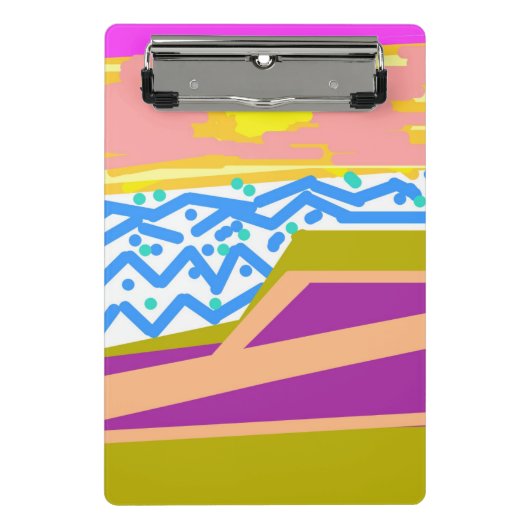 Yacht op roze mini klembord (Voorkant)