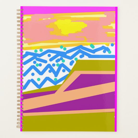 Yacht op roze planner (Voorkant)