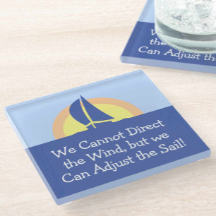 Yacht Racing Sailing Thmed Glazen Onderzetter