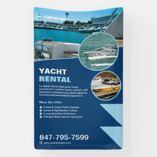 Yacht Rental Custom bewerkbaar Spandoek