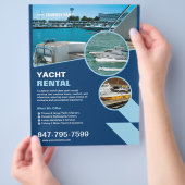 Yacht Rental Custom Editable Flyer (Hand)
