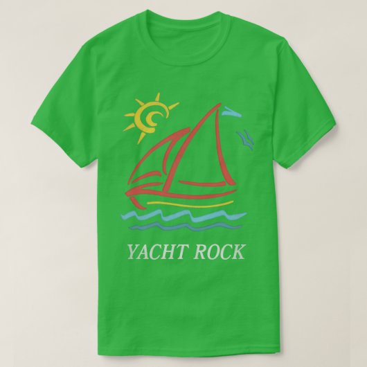 Yacht Rock 80s Stijlvol Ontwerp T-shirt (Design voorkant)