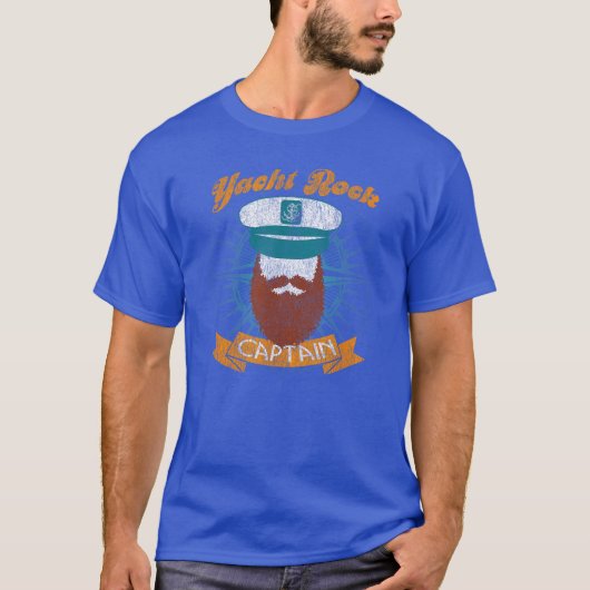 Yacht Rock Captain Party Boat Drinking Bearded boy T-shirt (Voorkant)