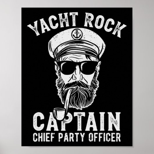 Yacht Rock Captain Pontoon Boat Party Zeilboot Poster (Voorkant)