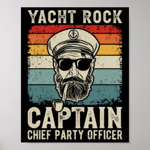 Yacht Rock Captain Pontoon Boat Party Zeilboot Poster