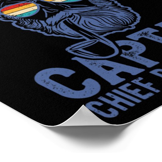 Yacht Rock Captain Pontoon Boat Party Zeilboot Poster (Hoek)