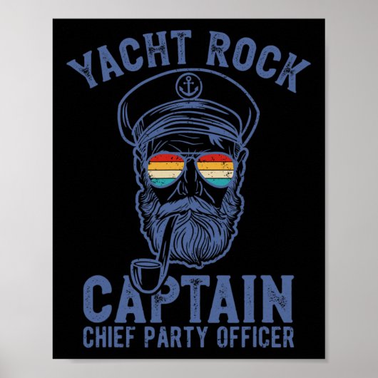 Yacht Rock Captain Pontoon Boat Party Zeilboot Poster (Voorkant)