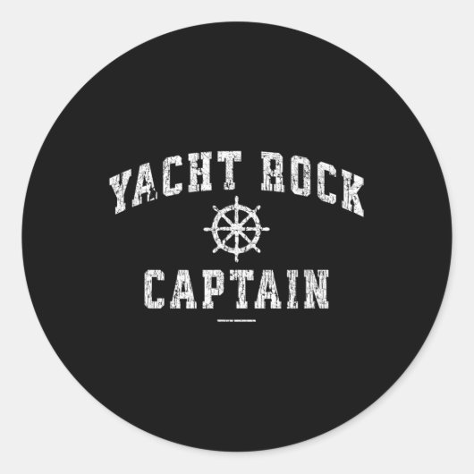 Yacht Rock Captain Ronde Sticker (Voorkant)