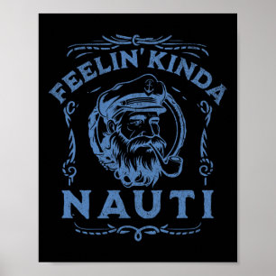 Yacht Rock Party Nauti Motorboot Captain Love Mot Poster