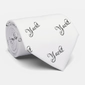 Yacht Script Typografie Stijlvol Stropdas (Opgerold)