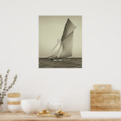 Yacht Shamrock Racing America's Cup 1899 Poster (Keuken)