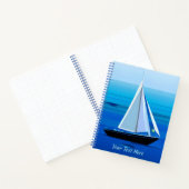 Yacht Under Sail, Cobalt Blue Journal Notitieboek (Binnen)
